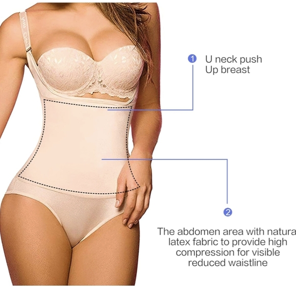 Seamless Body Control Bodysuit Thong Body Shaper Slimmer Shapewear size Large - Picture 3 of 9